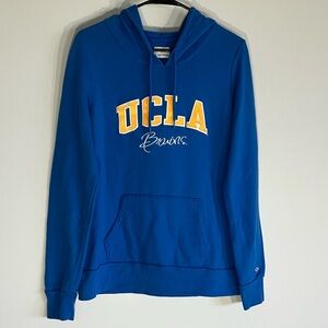Champion Size Large UCLA Bruins Hoodie Sweatshirt Pocket Blue Yellow White Used